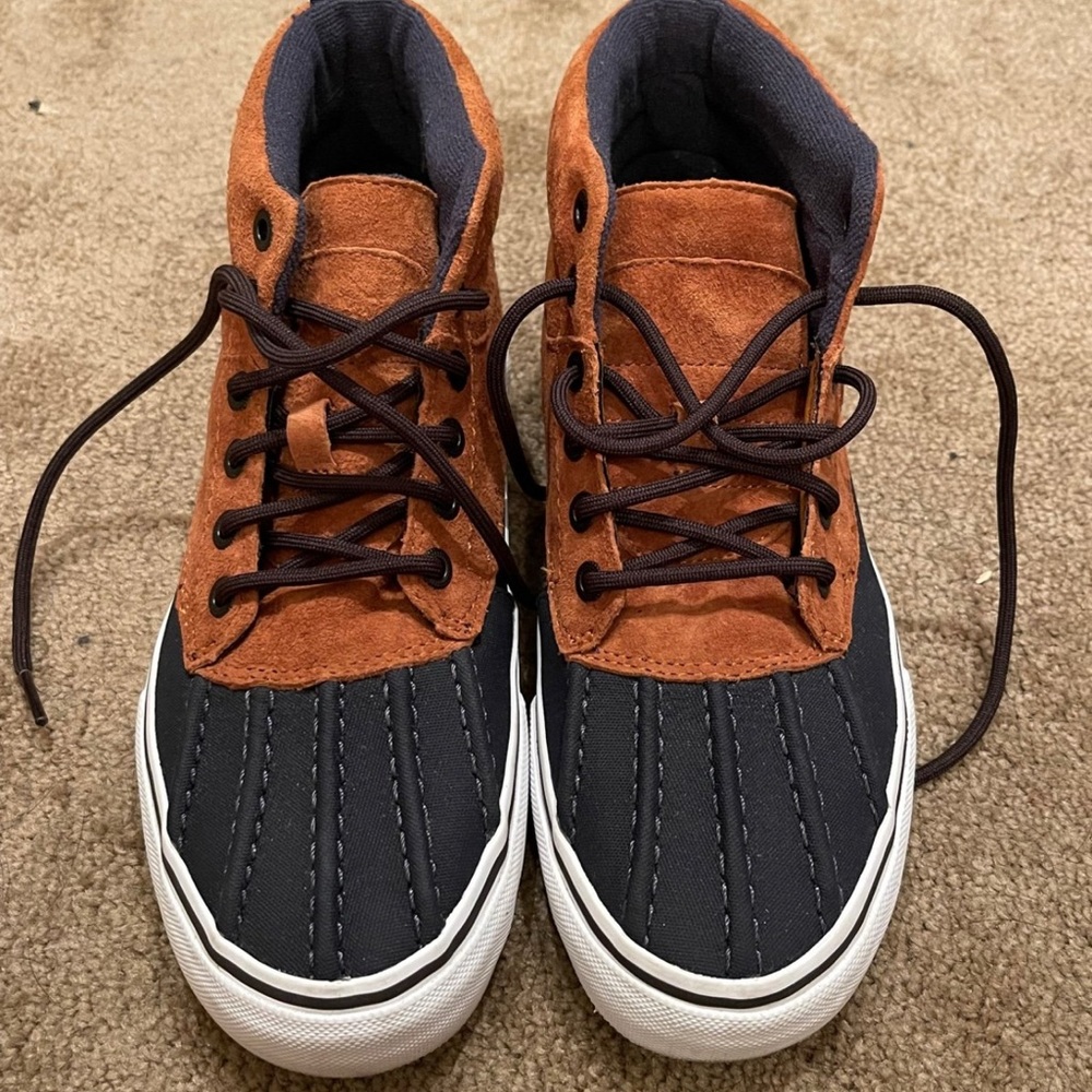 Vans sk8hi navy and ginger